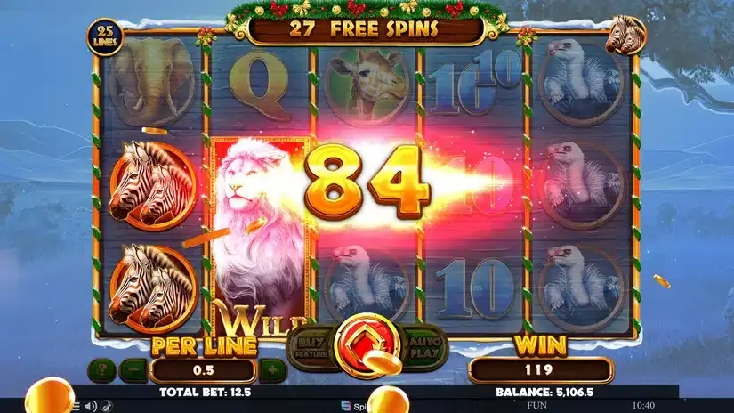 Majestic King – Christmas Edition slot screenshot 5