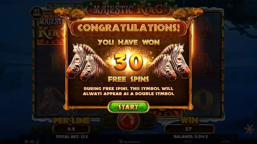 Majestic King – Christmas Edition slot screenshot 4