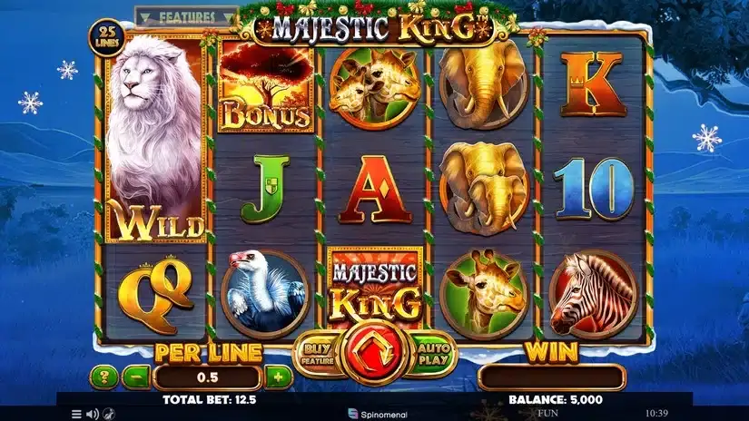 Majestic King – Christmas Edition slot screenshot 1