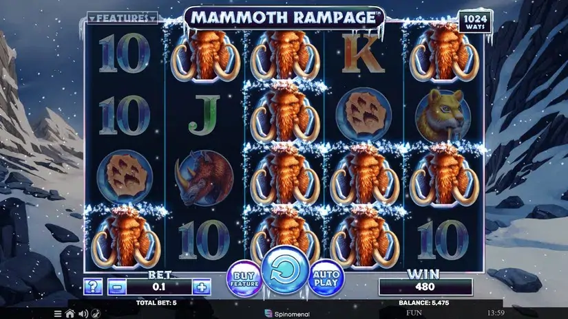 Mammoth Rampage slot screenshot 3