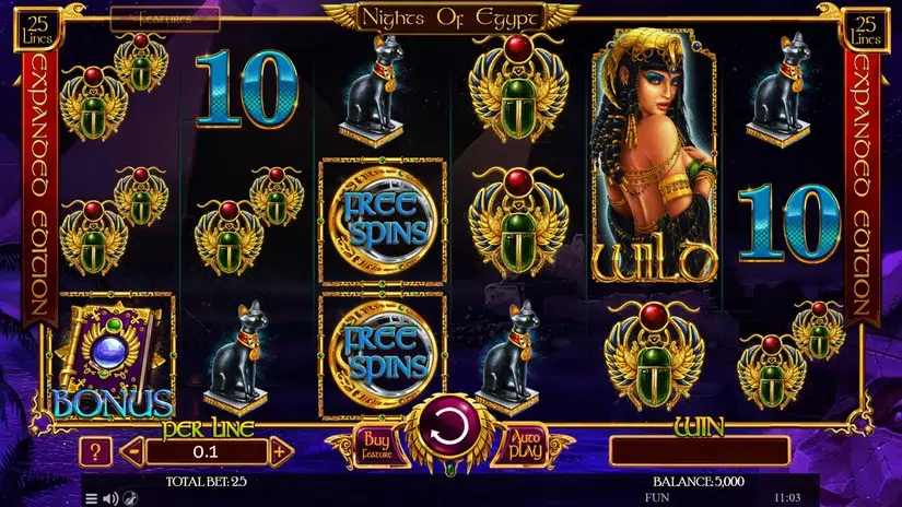 Nights of Egypt Expanded Edition slot screenshot 1