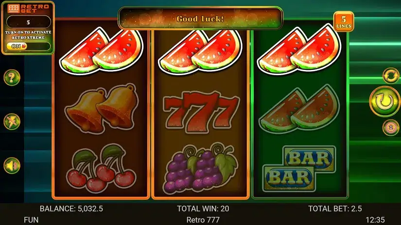Retro 777 slot screenshot 3