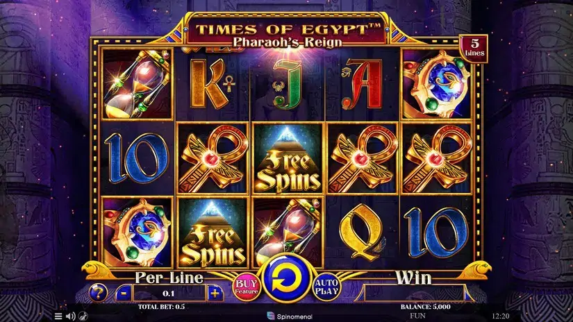 Times of Egypt – Pharaoh’s Reign slot screenshot 1