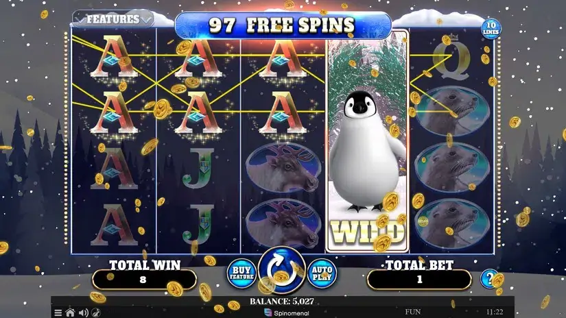 Wild Penguin slot screenshot 7