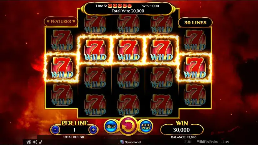 Wildfire Fruits slot screenshot 4