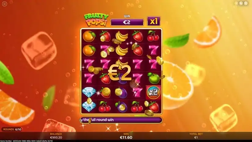 Fruity Pops slot screenshot 
