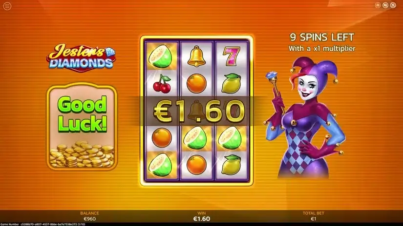 Jesters’ Diamonds slot screenshot 4