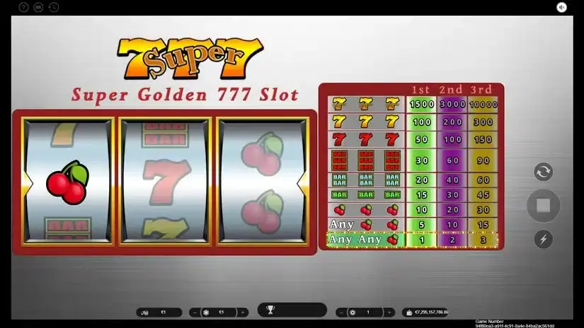 Super Golden 777 slot screenshot 2