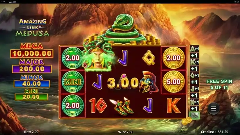 Amazing Link Medusa slot screenshot 4