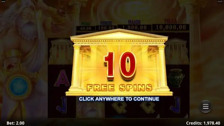 Wild Link Zeus slot screenshot 7