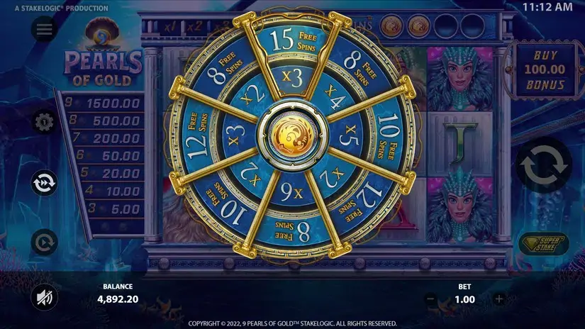 9 Pearls of Gold slot screenshot 3