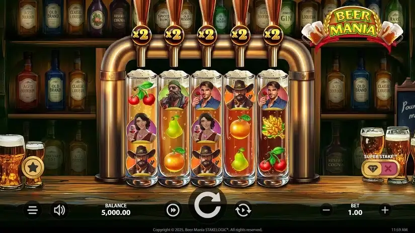 Beer Mania slot screenshot 1