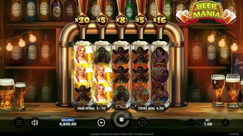 Beer Mania slot screenshot 4