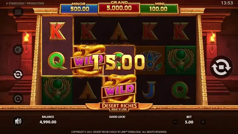 Desert Riches slot screenshot 2