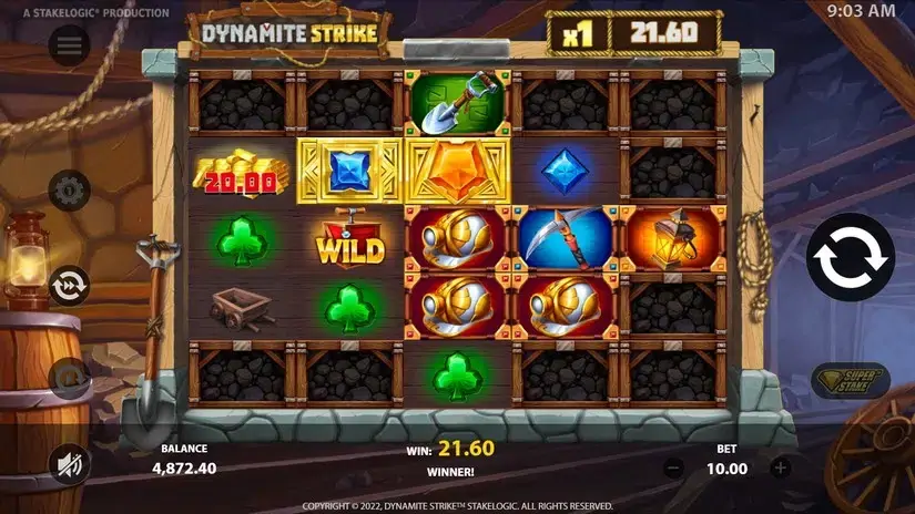 Dynamite Strike slot screenshot 2