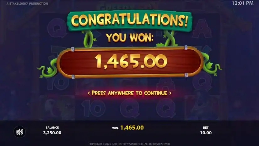 Greedy Fox slot screenshot 