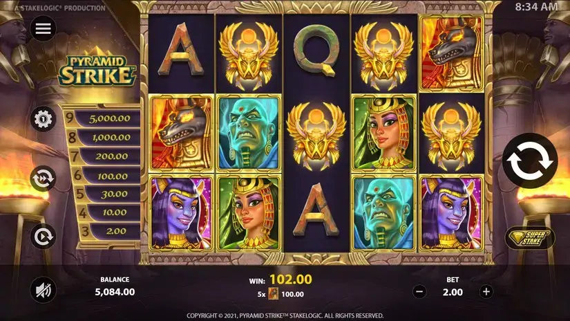 Pyramid Strike slot screenshot 4