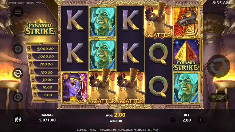 Pyramid Strike slot screenshot 5