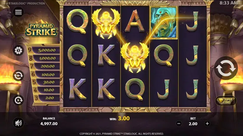 Pyramid Strike slot screenshot 2