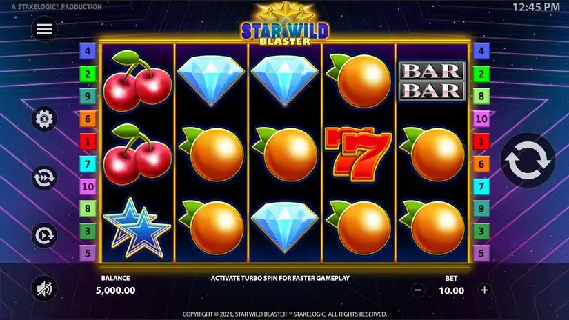 Star Wild Blaster slot screenshot 1