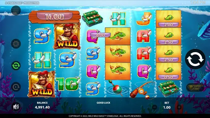 Wild Wild Bass slot screenshot 2