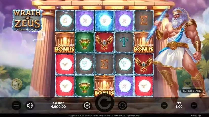 Wrath of Zeus ClusterBreaker slot screenshot 2