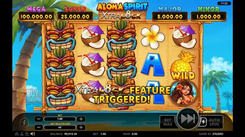Aloha Spirit XtraLock slot screenshot 3