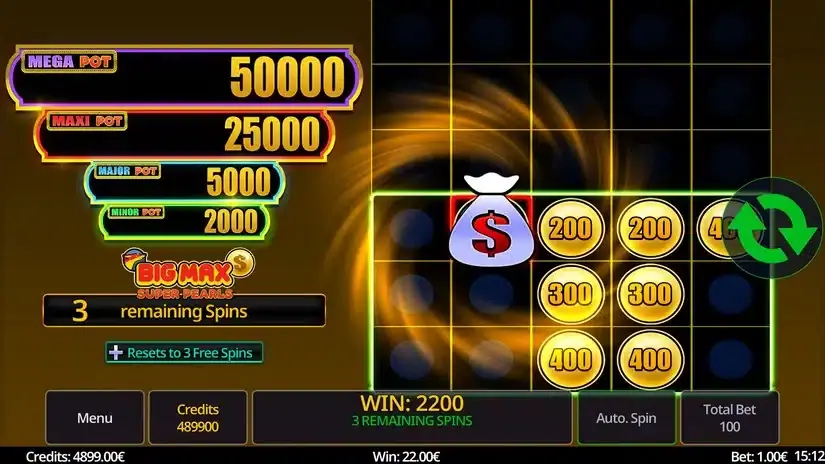 Big Max Super Pearls slot screenshot 4