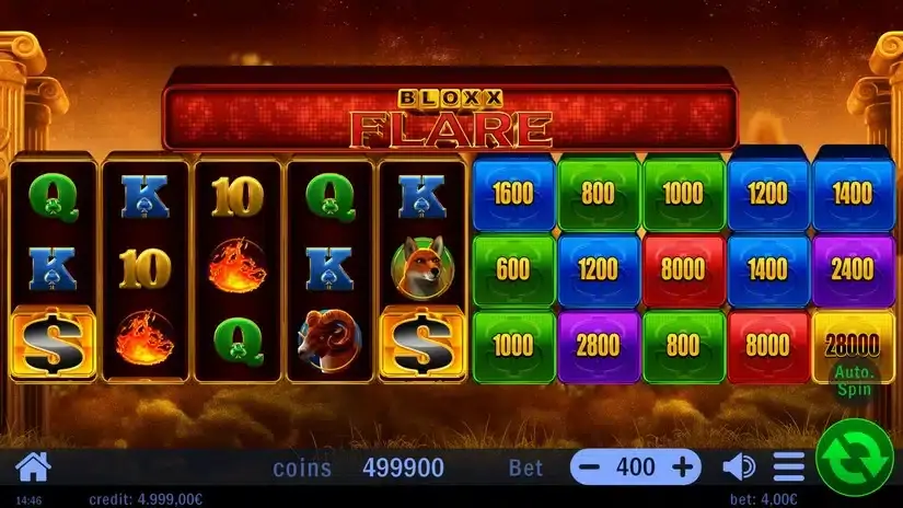 Bloxx Flare slot screenshot 1