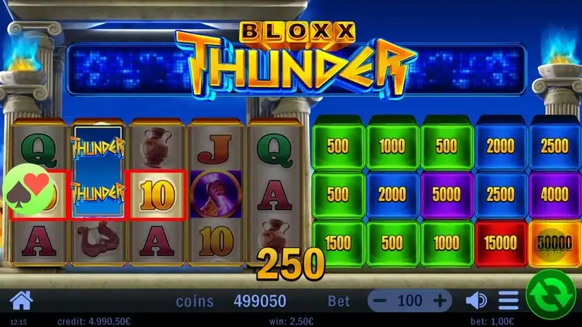 Bloxx Thunder slot screenshot 2