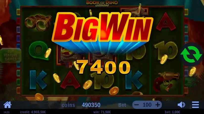 Book of Dino slot screenshot 