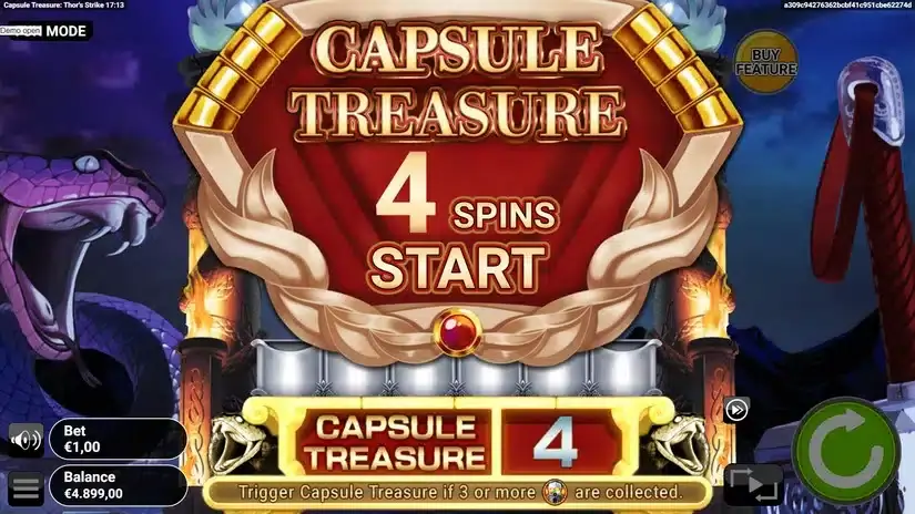 Capsule Treasure Thor’s Strike slot screenshot 5