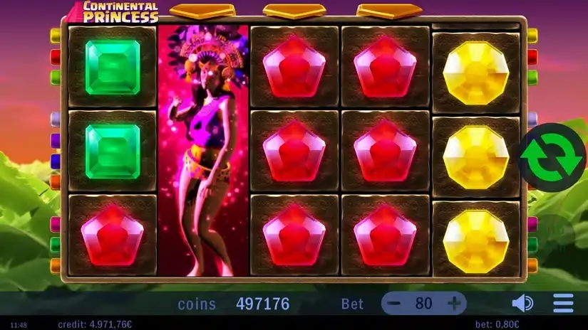 Continental Princess slot screenshot 3
