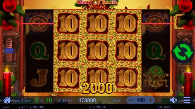 Hearth of Earth Xmas slot screenshot 6