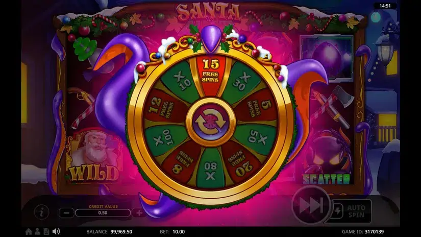 Santa Vs Aliens slot screenshot 3