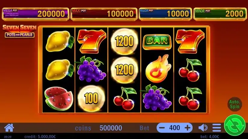 Seven Seven Pots and Pearls slot screenshot 