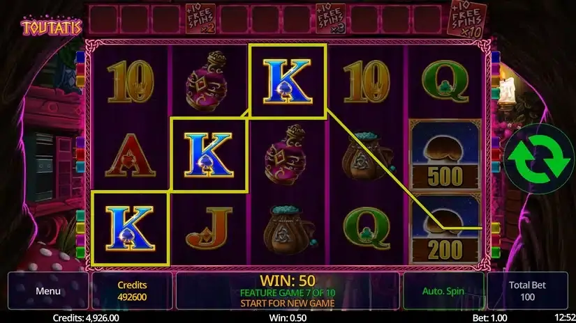 Toutatis slot screenshot 