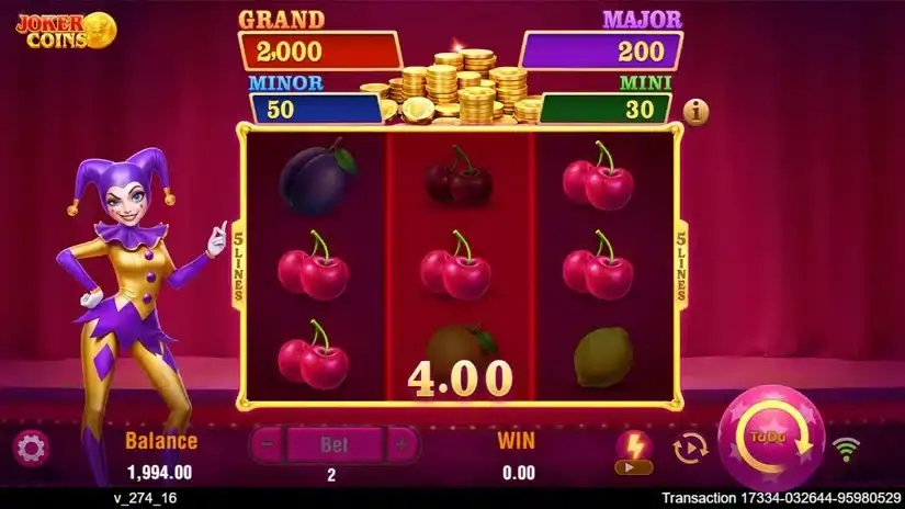 Joker Coins slot screenshot 1