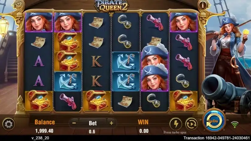 Pirate Queen 2 slot screenshot 