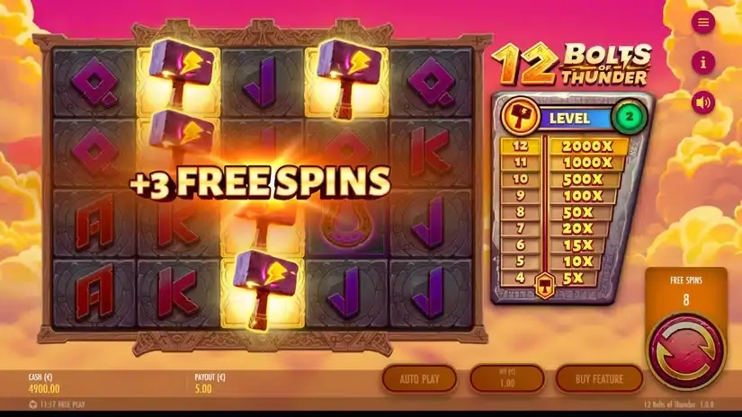 12 Bolts of Thunder slot screenshot 4