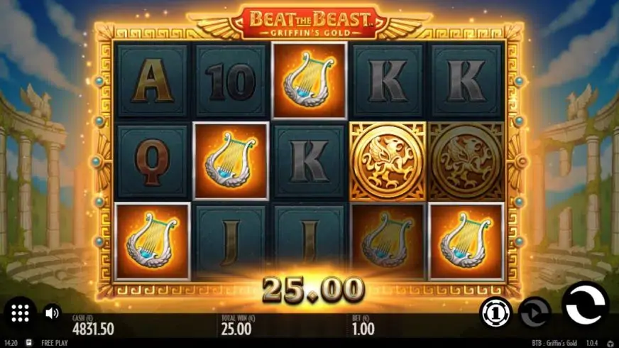 Beat the Beast Griffins Gold slot screenshot 2