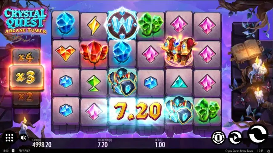 Crystal Quest Arcane Tower slot screenshot 2