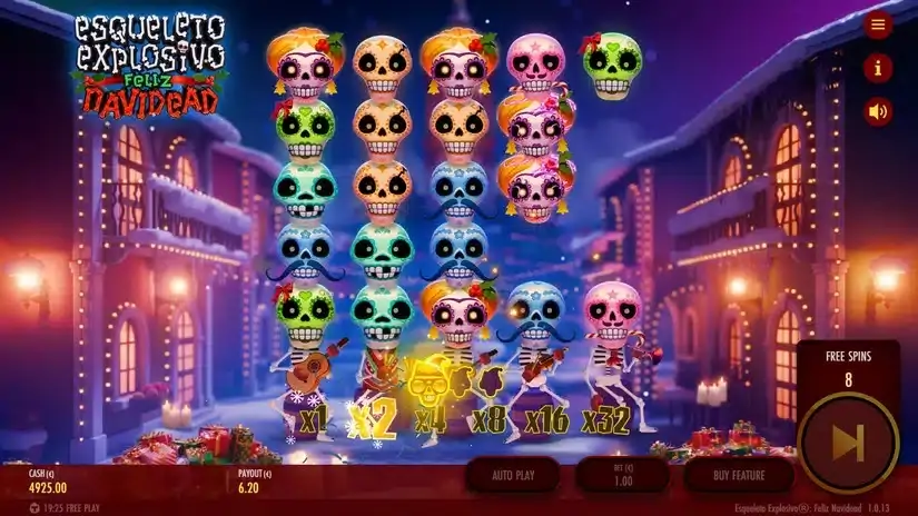 Esqueleto Explosivo Feliz Navidead slot screenshot 4