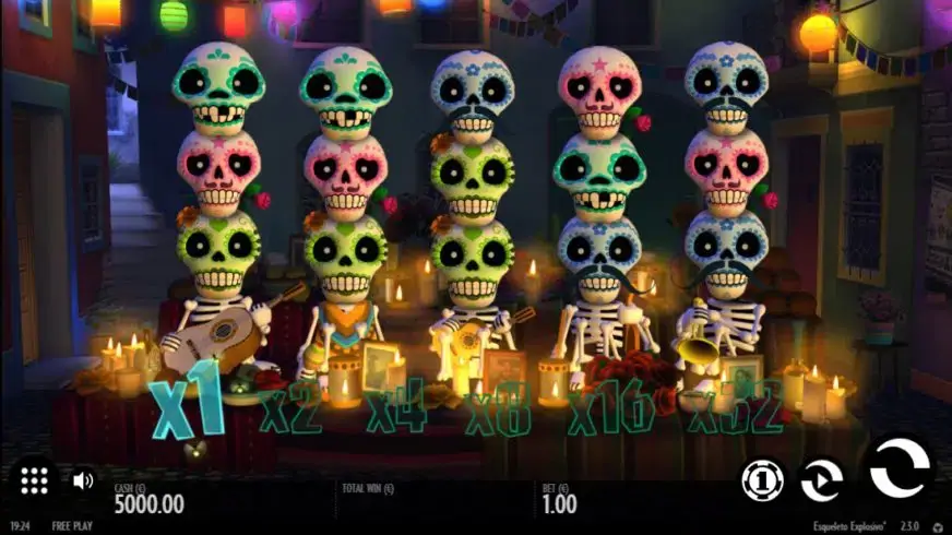 Esqueleto Explosivo slot screenshot 