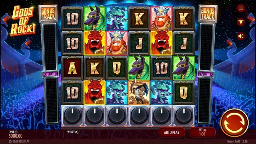 Gods of Rock slot screenshot 
