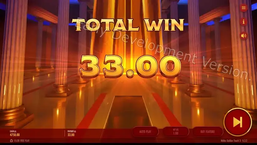 Midas Golden Touch 3 slot screenshot 