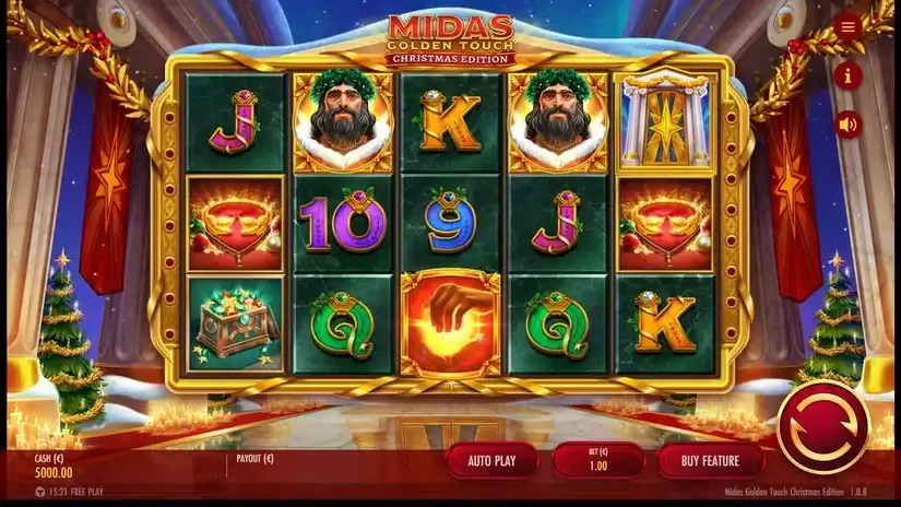 Midas Golden Touch Christmas Edition slot screenshot 