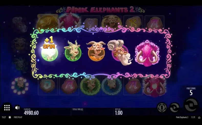 Pink Elephants 2 slot screenshot 