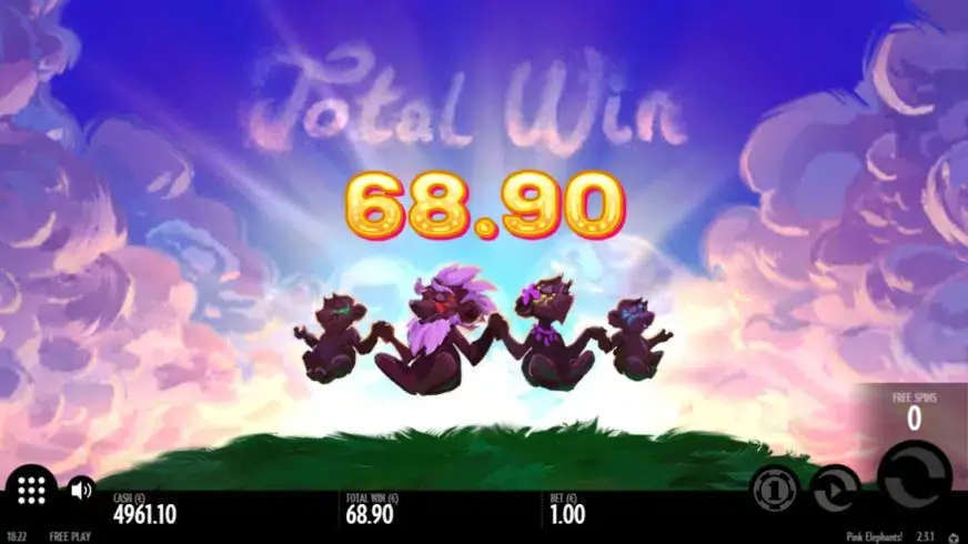 Pink Elephants slot screenshot 