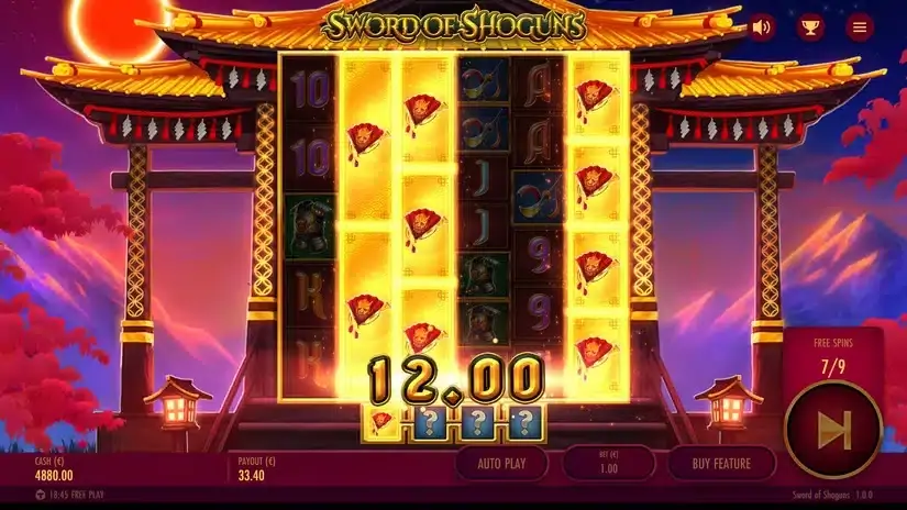 Sword Of Shoguns slot screenshot 